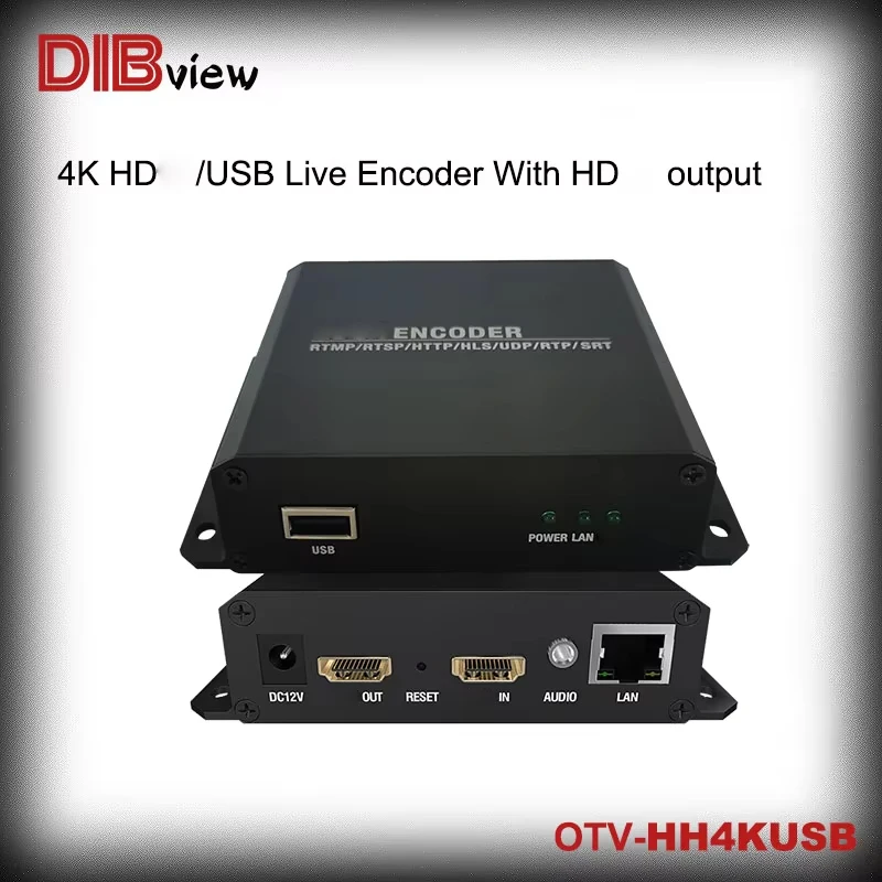 HD HDMI-compatible To IP H264 H265 USB Video Streaming Media SRT HLS RTMP UDP IPTV Encoder For Facebook Youtube