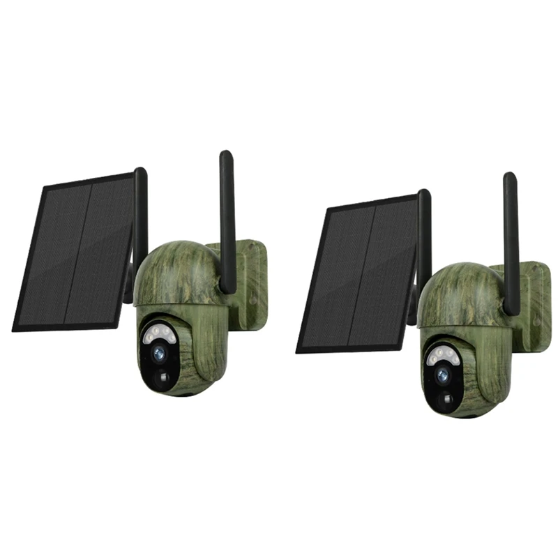 

4-мегапиксельная 4G солнечная камера безопасности, беспроводная камера для обнаружения людей/животных, двусторонняя связь, IP66, водонепроницаемая камера для дикой природы (A)