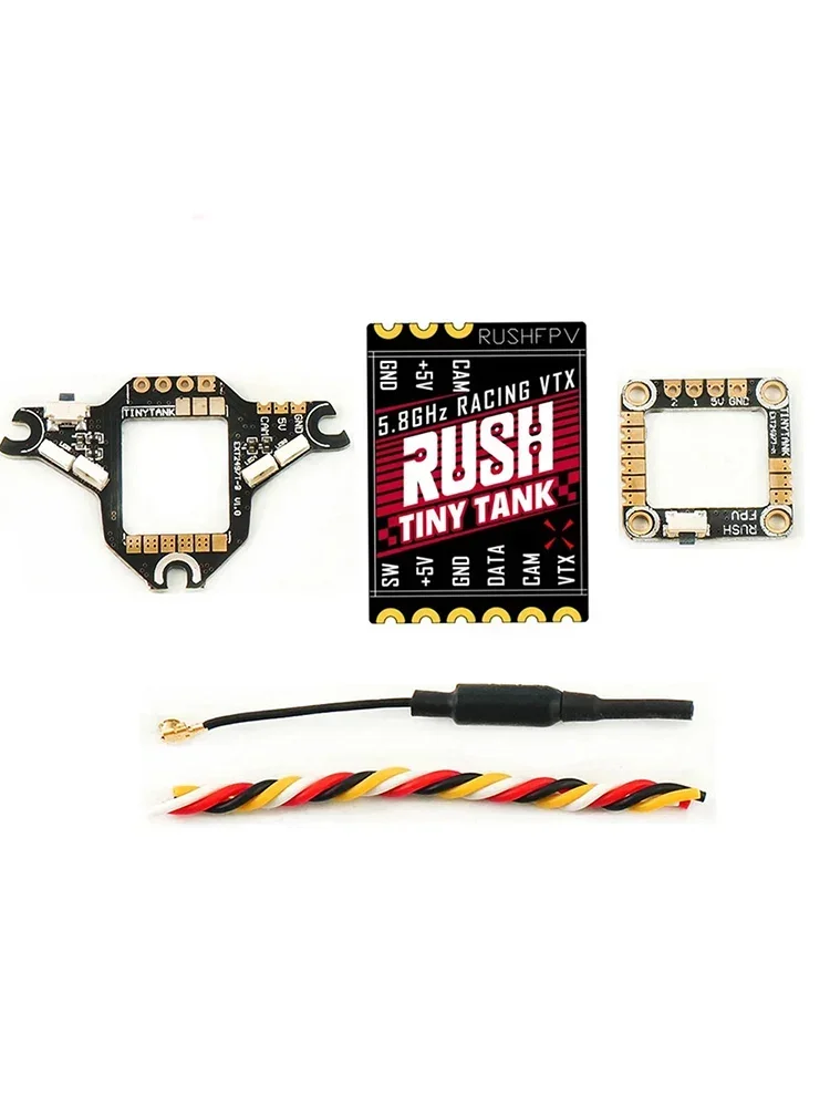เครื่องส่งสัญญาณ RUSH TINY TANK VTX 48CH 350mW รองรับไฟ 5V พร้อมบอร์ดขยาย LED สำหรับเครื่องส่งสัญญาณ FPV สำหรับรถแข่ง FPV รุ่น Toothpick Whoop