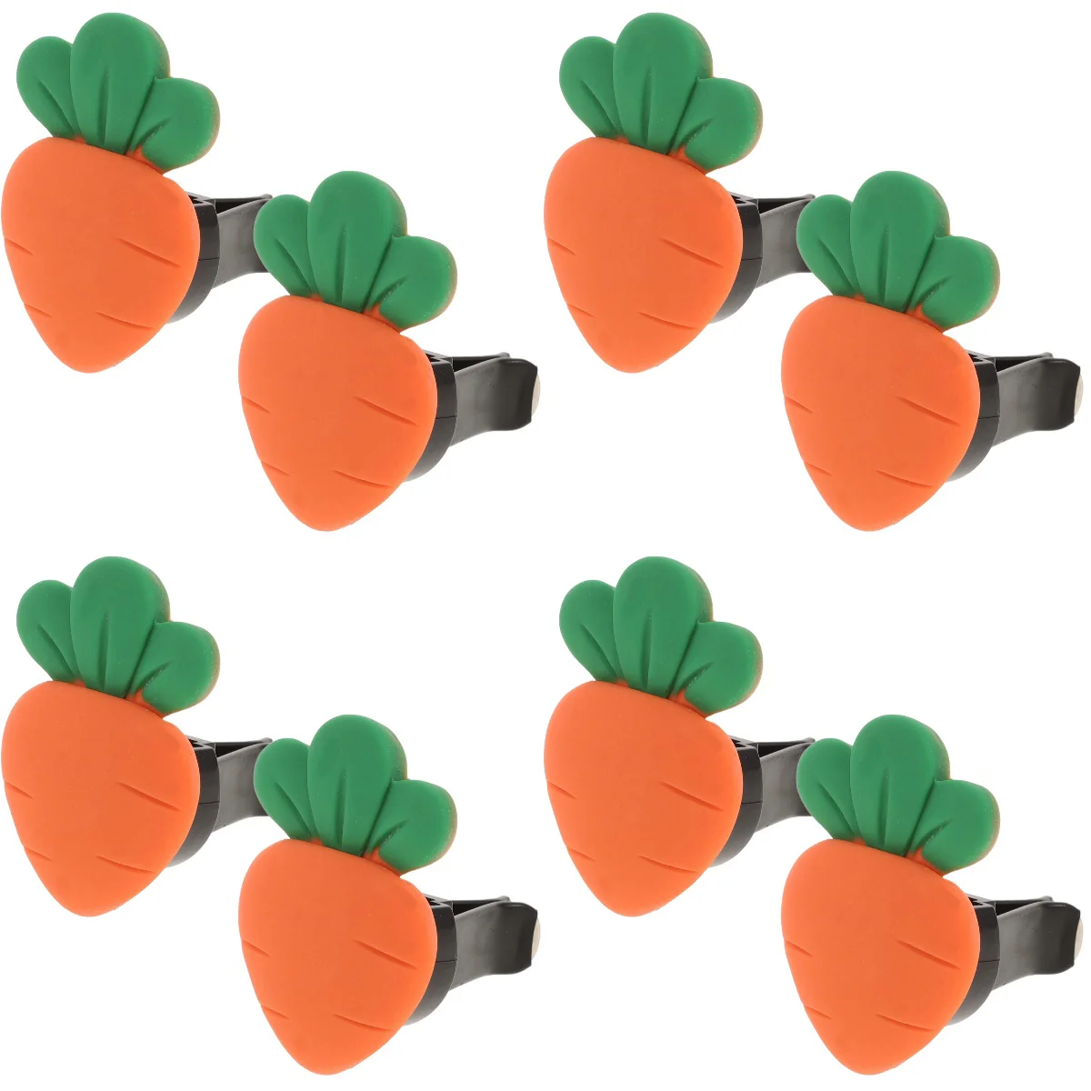 4 Count Air Outlet Perfume Clip on Carrot Hair Freshener Vent Fresheners Accessories Interior Aesthetic