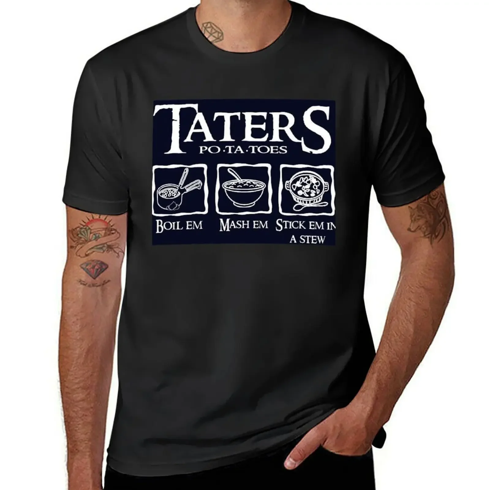 

Taters Potatoes T-Shirt oversized customizeds man t shirt mens clothes