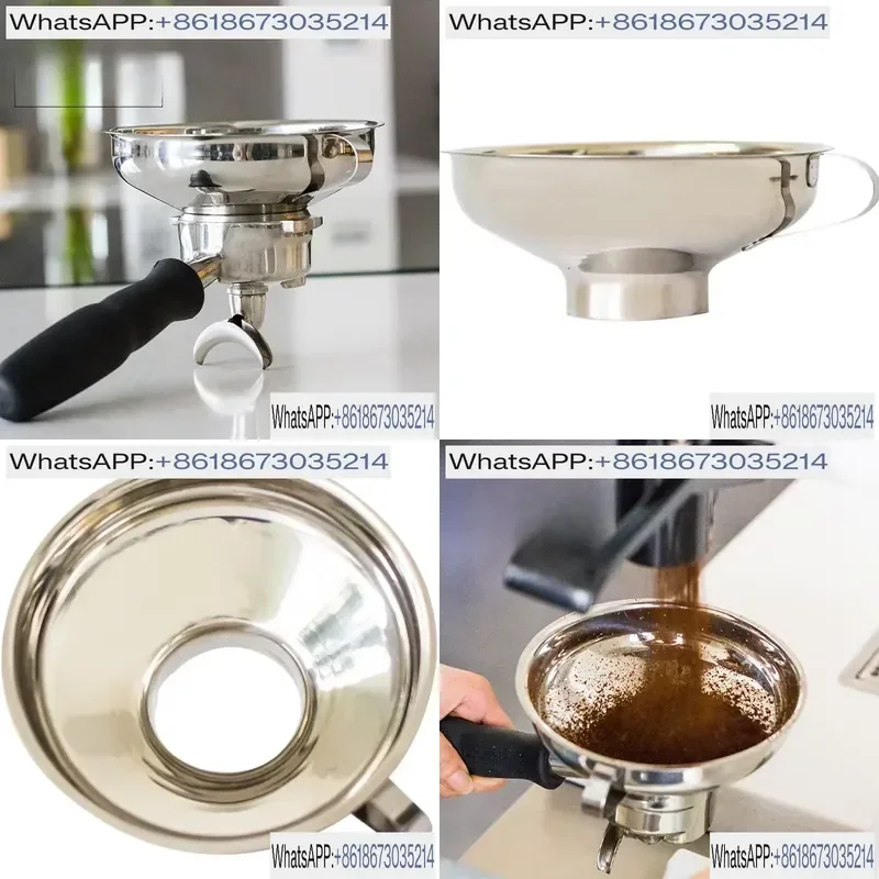 Stainless Steel Powder Connector Funnel for Ek43 to Reduce Residue Single Product Coffee Grinder Handle 58MM