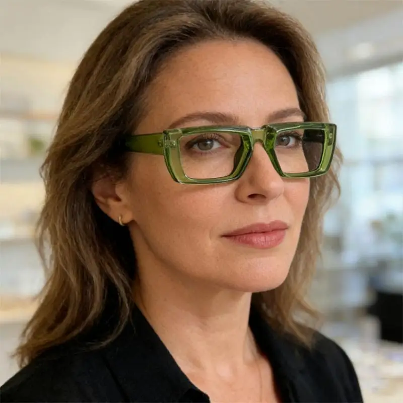 FELRES Square Anti Blue Light Reading Glasses Men Women Prescription Eyewear Optical Glasses Single Focus Presbyopic Glasses+1.5