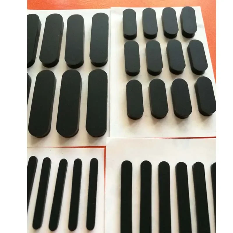 

25x14x3mm~160x10x3mm Oval Rubber Feet Pad Anti-slip Self Adhesive Black Silicone Mat Furniture Laptop Equipment Foot Pads