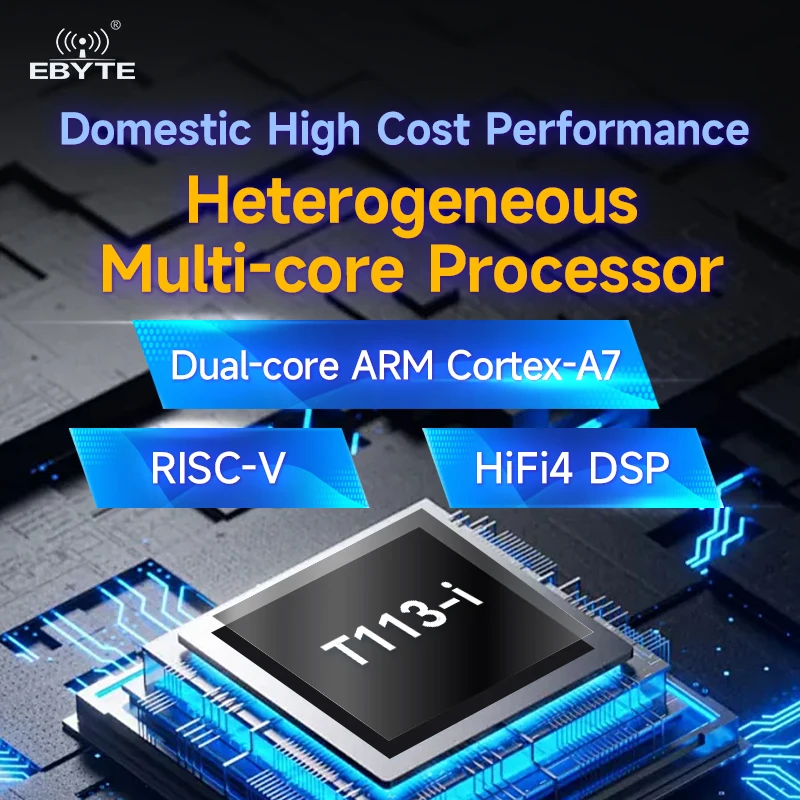 Allwinner T113-S Core Board EBYTE ECK31-T13SA1MN2M ECK31-T13SA2MN2M Dual-core Cortex-A7 Cortex-A7 RISC-V Ultra-small Size