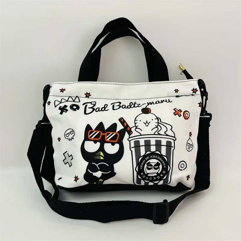 Sanrio Kuromi Little Twin Stars Pudding Dog Canvas Crossbody Bags Hello Kitty My Melody Printed Kawaii Shoulder Bags Hand Bag