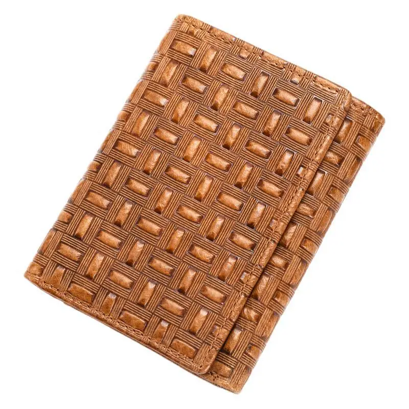 New Men's genuine cow leather wallet short card holder man purse male vintage pocket for men