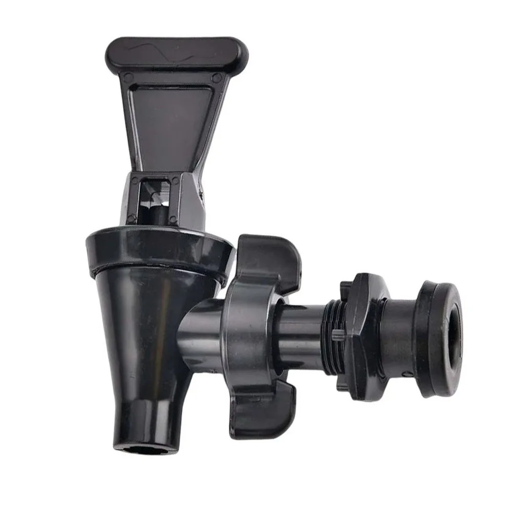 Upgraded Beer Barrel Faucet Tap Plastic Black Milk Tea Bucket Faucet Durable Detachable Nozzle Push Handle Spigot