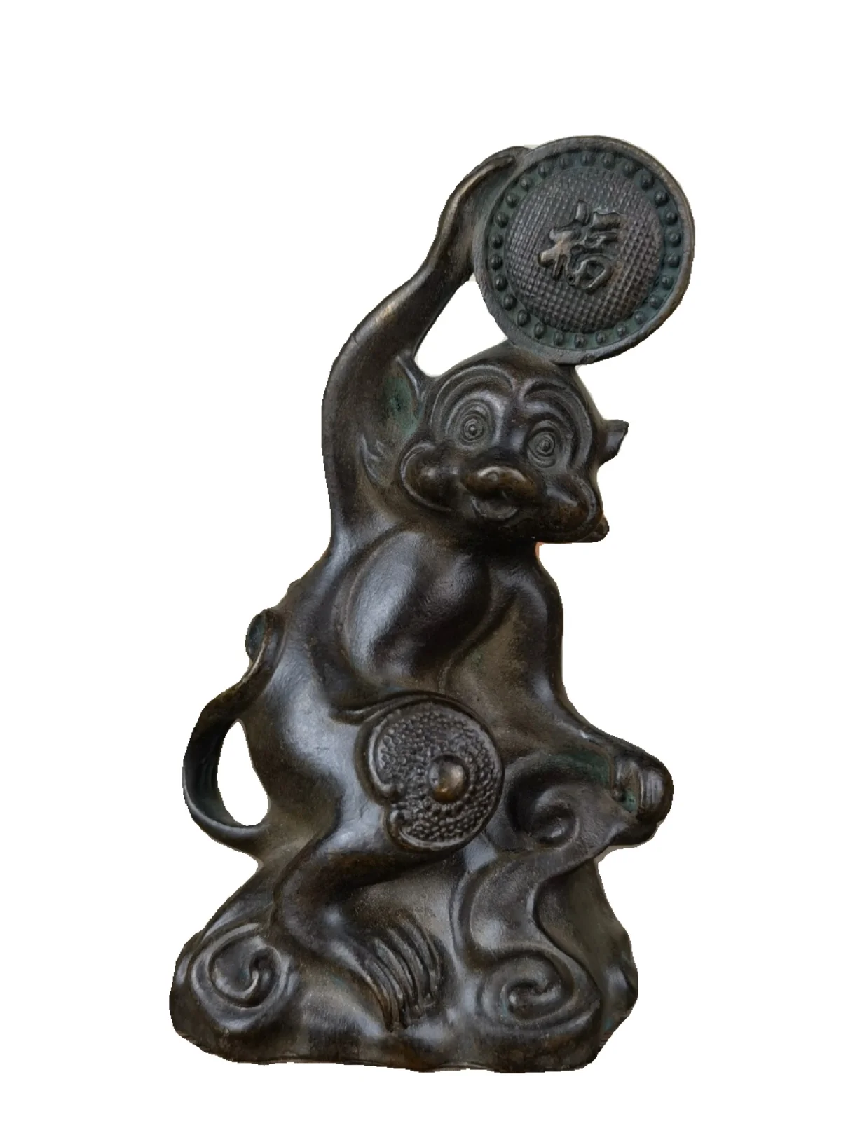 

Antique bronze blessed monkey offering Rui auspicious...