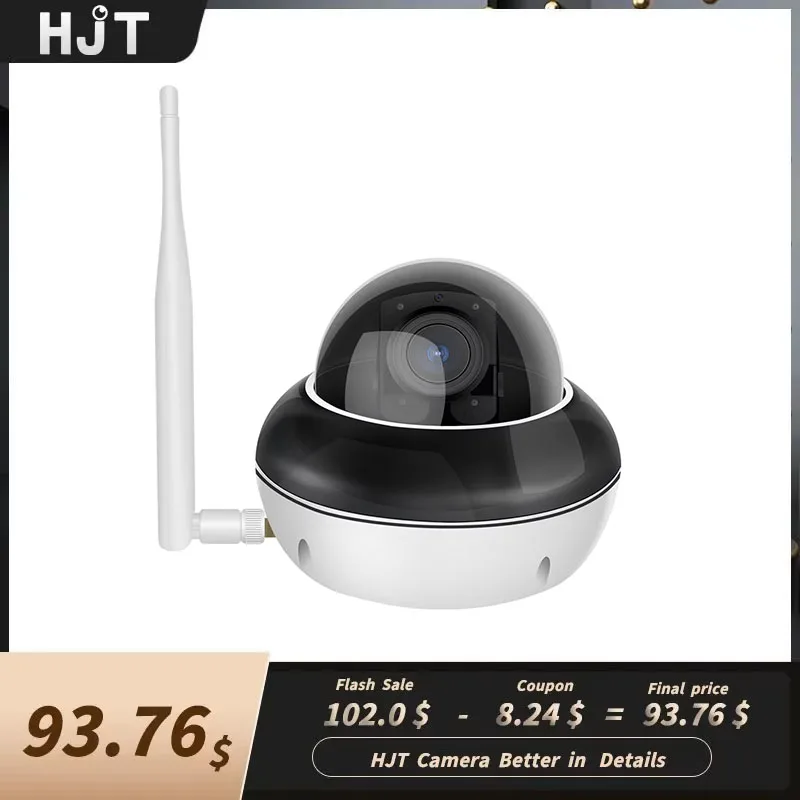 

HJT HD 4K 8MP 5X Zoom PTZ Dome камера Humanoid Tracking WiFi IP камера Outdoor Metal Shell Waterproof Security CCTV