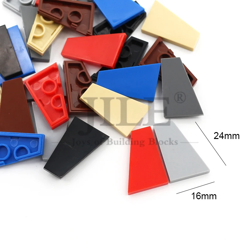 10sets MOC Building Block Figure Bricks Tile Modified 4x2 3x2 2x2 Wedge Left Right 7828 7829 Creative Plate Smooth Assembled Toy - view 5