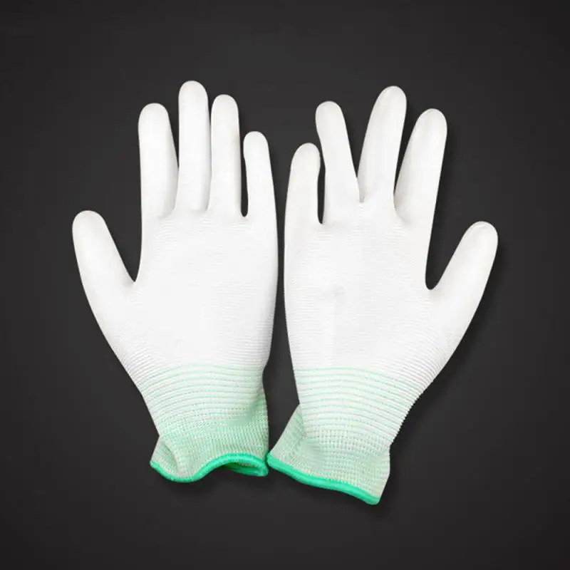 Nylon Gloves White 13-needle Stretch Knitted Yarn Work Labor Gloves Breathable Anti-slip Dust-free Gloves Workshop