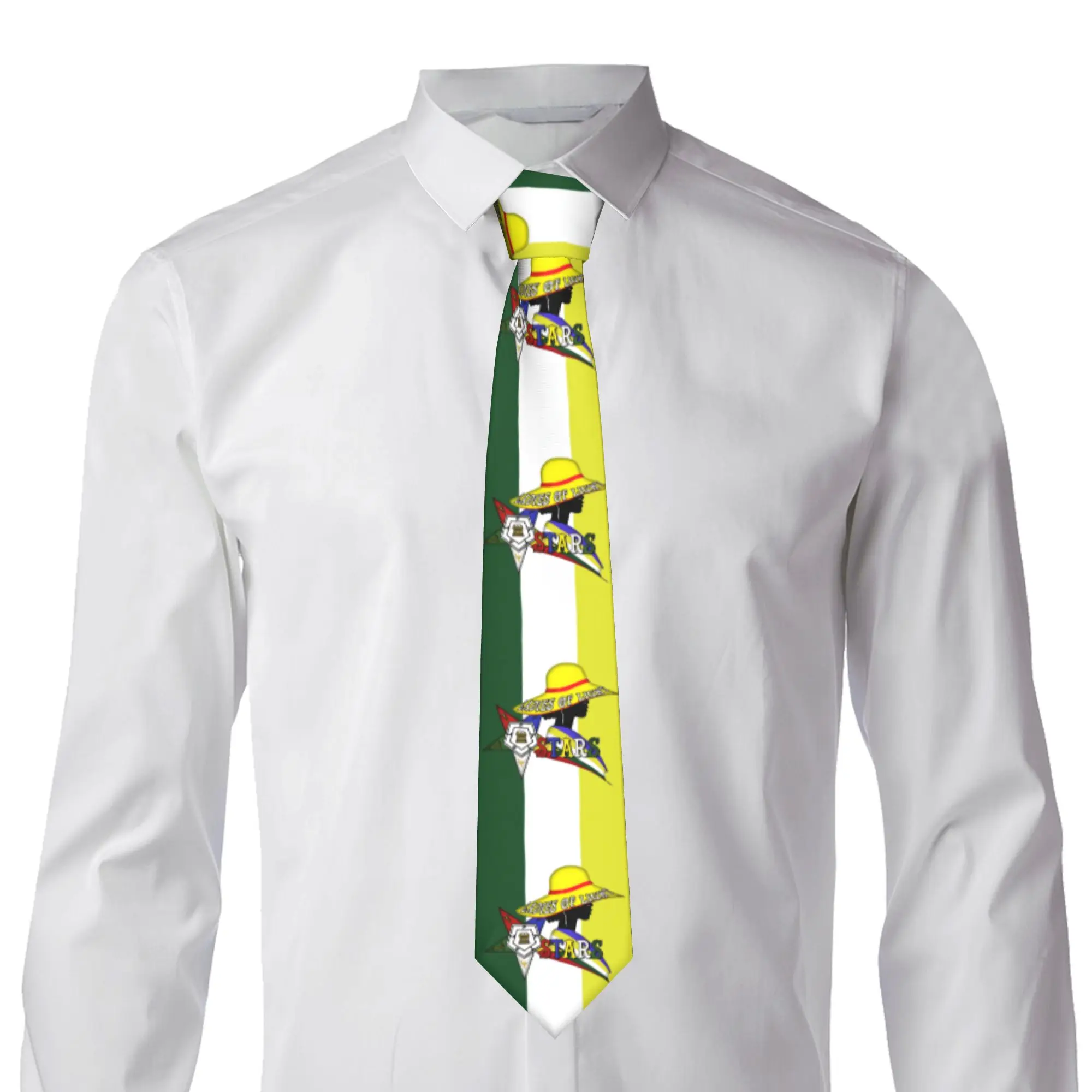 OES Order Of The Eastern Star Logo Sistars Ladies Of Light Freemason Tie for Men Classic  Silk Office Necktie