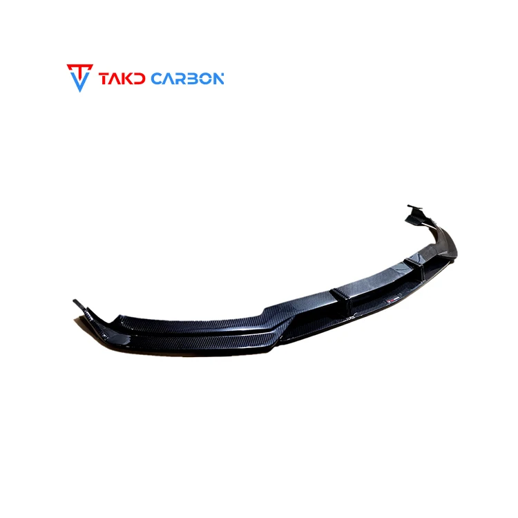 TAKD Carbon Real Car Data Development Dry Carbon Fiber Front Bumper Lip universal rear spoilers For BENZ C63 W205