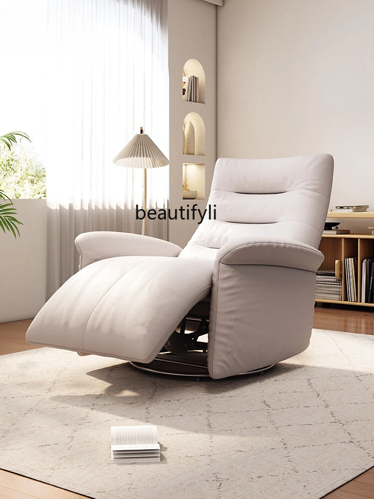 Leather Recliner Lazy Sofa Electric Multifunctional Sofa Electric Recliner Living Room Leisure Chair