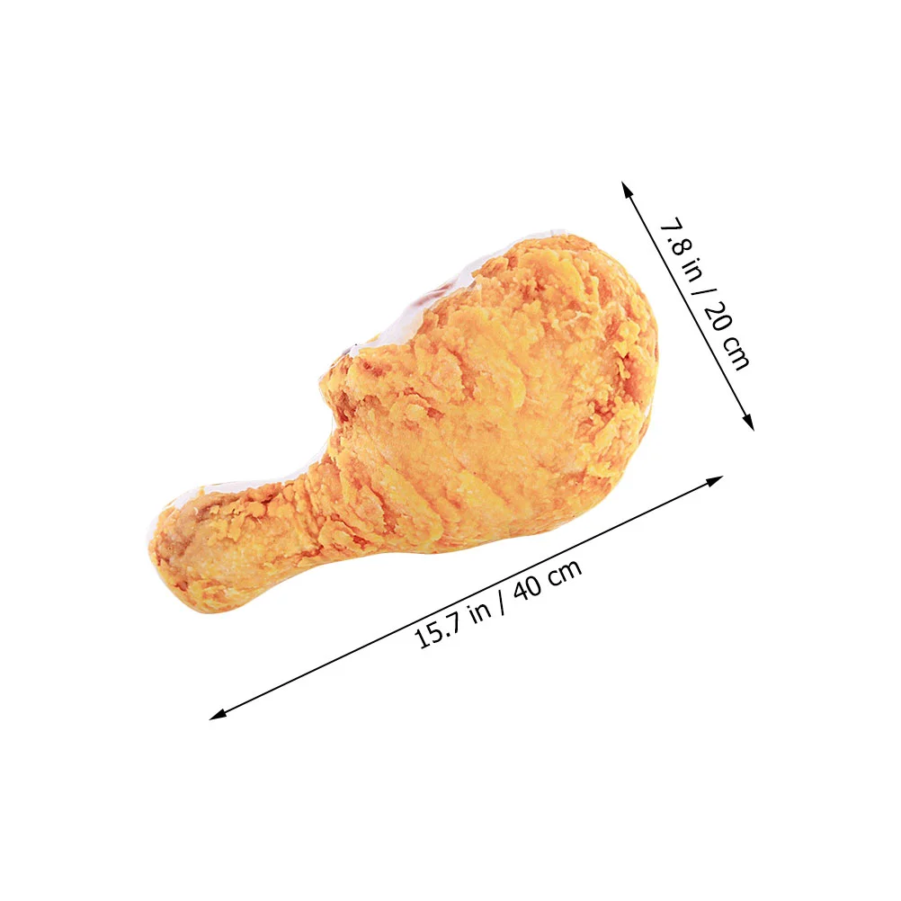 Fried Chicken Leg Pillow Multi-scene Use Stuffed Cartoon Adorable Backrest Drumstick Pp Cotton Lumbar Light Brown