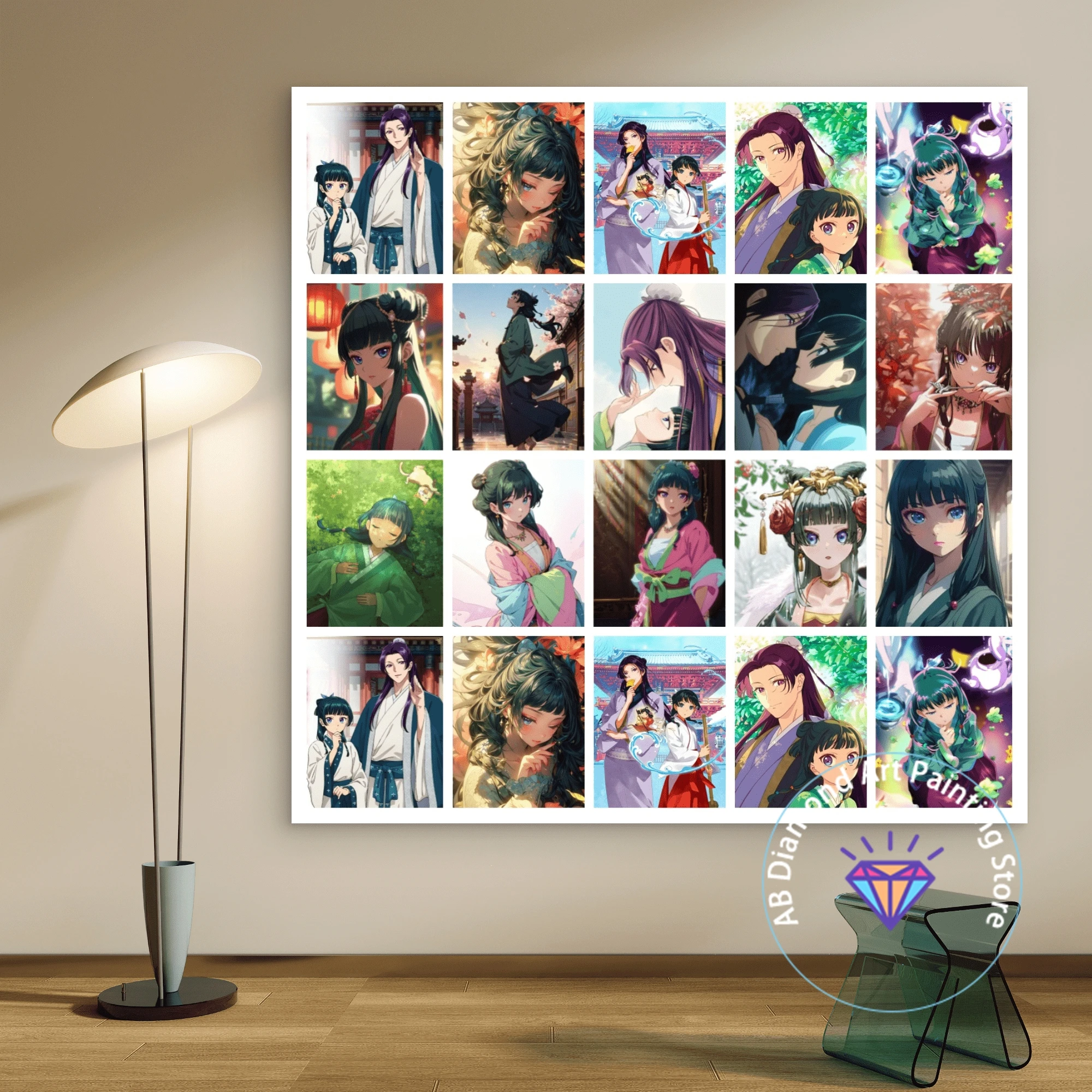 

T-The-Apothecary-Diaries Japanese Anime AB Diamond Painting Kit 5D DIY Cross Stitch Handmade Art Gift Crafts Home Decor Gift