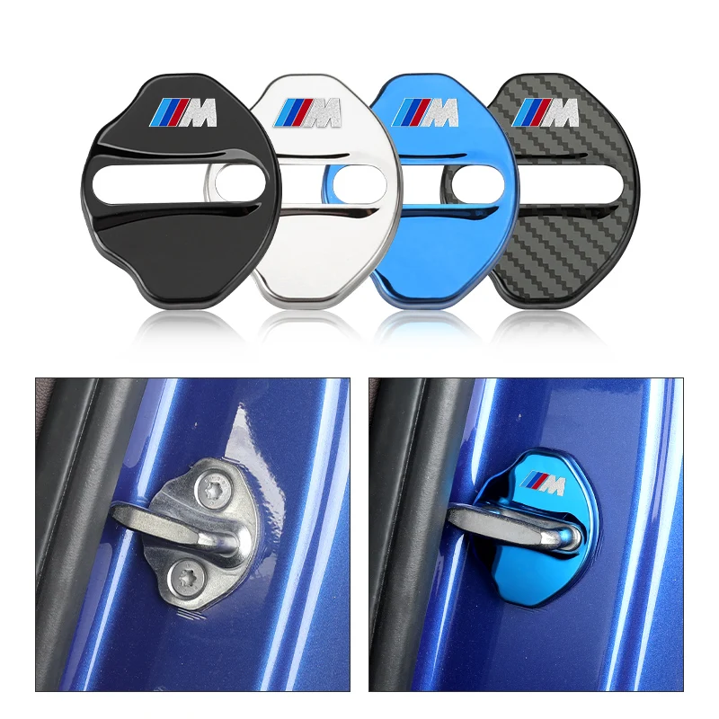 4Pcs Car Door Lock Cover Auto Protection Case For BMW M Power I3 F15 G08 F16 G20 G30 G11 G12 E36 E34 F94 F95 F97 F98 F92 F91