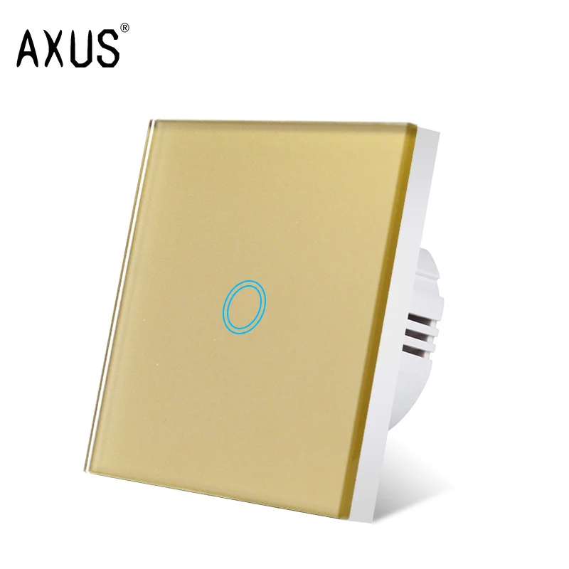 EU AC100-240V Gehard Wit Kristalglas Touch Schakelpaneel Muur Lichtschakelaars Sensor Knop 1/2/3Gang lamp Interruttore