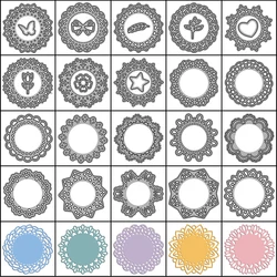 2024 New Arrival metalowe okrągłe koronkowe wykrojniki do scrapbookingu kartka z życzeniami prace ręczne z papieru szablony