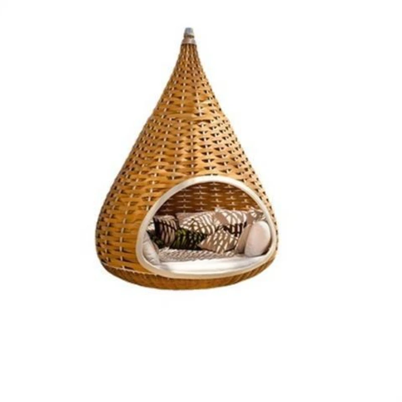

Outdoor rattan hanging basket sofa courtyard outdoor simple leisure bird's nest hanging basket hammock open-air garden hanging
