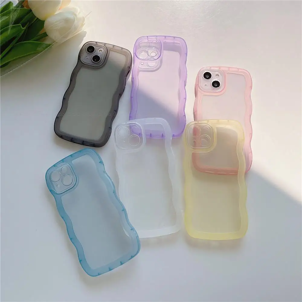 Slim Candy Color Curly Wave Back Cover For Realme 11 10T 10 Pro Plus 9i 9 8 8s GT GT2 Neo 5 SE 3T 2 TPU Silicone Phone Case