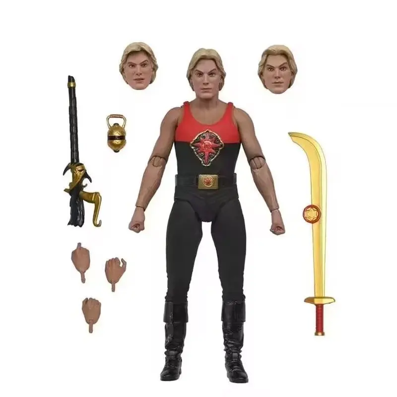 Neca Earth Defender Flash Gordon Red Clothes The Emperor Ming Fultan 7-inch Action Figure Collection Model