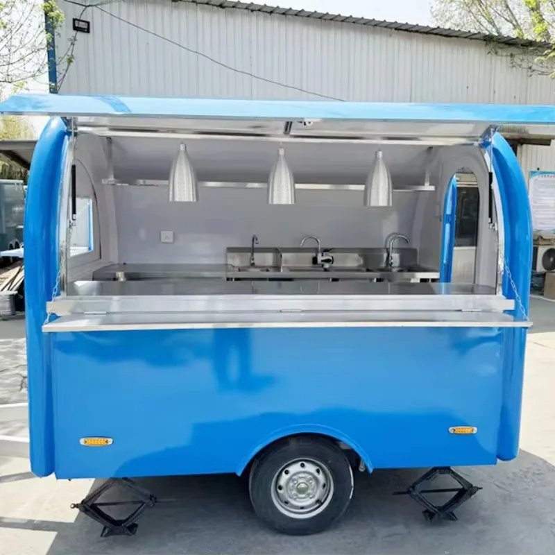 

Custom Mobile Food Cart Trailer Compact Design for Hot Dogs Snacks or Desserts Perfect for Street Vending and Outdoor Events