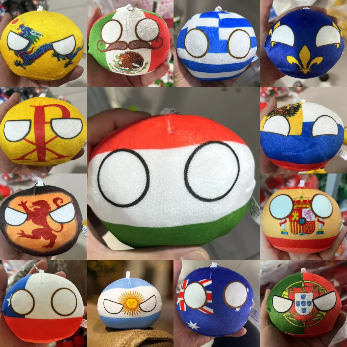 컨트리 볼 봉제 장난감, 70 가지 스타일, 10cm, Polandball 펜던트 컨트리 볼, 인형 장식, 어린이 생일 선물