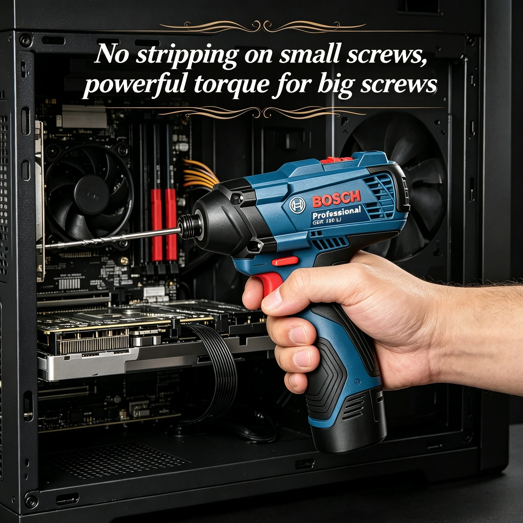 Bosch GDR 120-LI 12V Cordless Impact Driver Kit, 100Nm 2 Speed 1/4