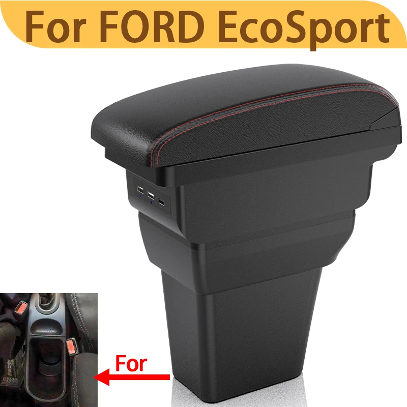 

Для Ford Ecosport 2009: модификация интерьера автомобиля, двухслойный органайзер, USB-аксессуары для центральной консоли, подлокотник.