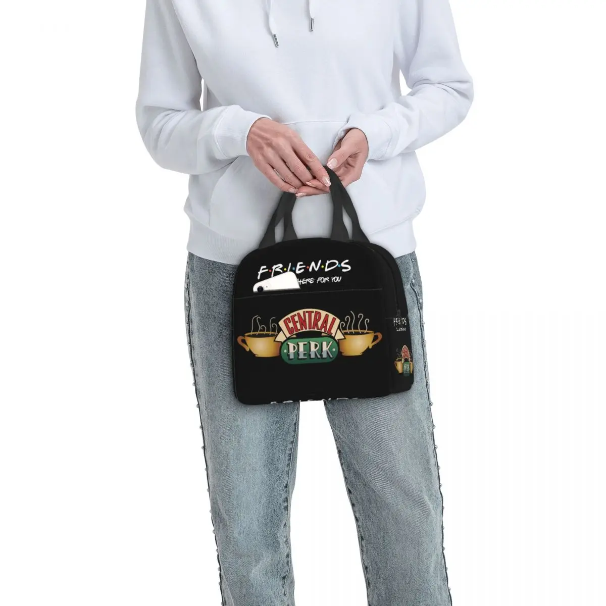 Central Perk Friends Insulated Lunch Bag for Women Leakproof TV Show Thermal Cooler Lunch Tote Office Picnic Travel