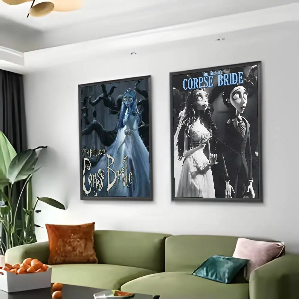 C-Corpse Bride Cartoon Poster Art With Prints Home Bedroom Living Room Decoration Gift view 5