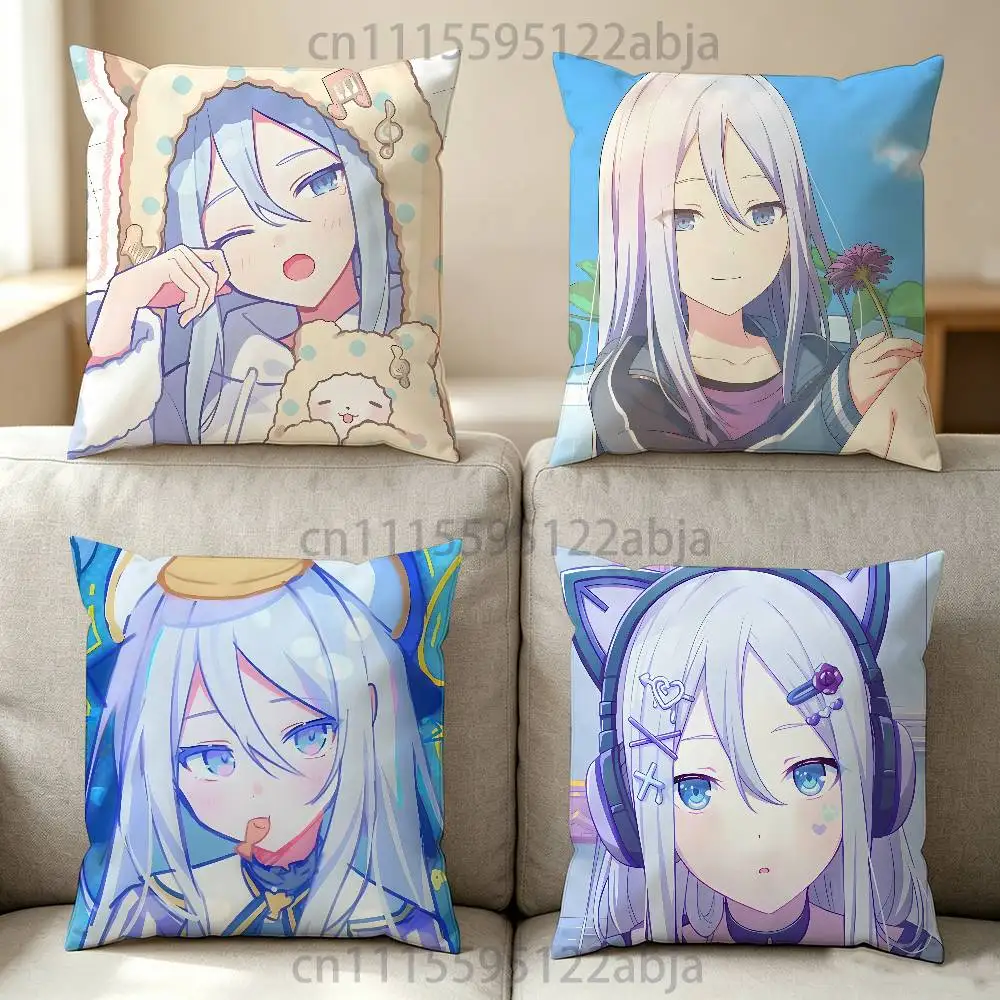 Y-Yoisaki Kanade Throw Pillow Case 40x40cm Decoration DIY Square Chair Pillowcase Pad Cover