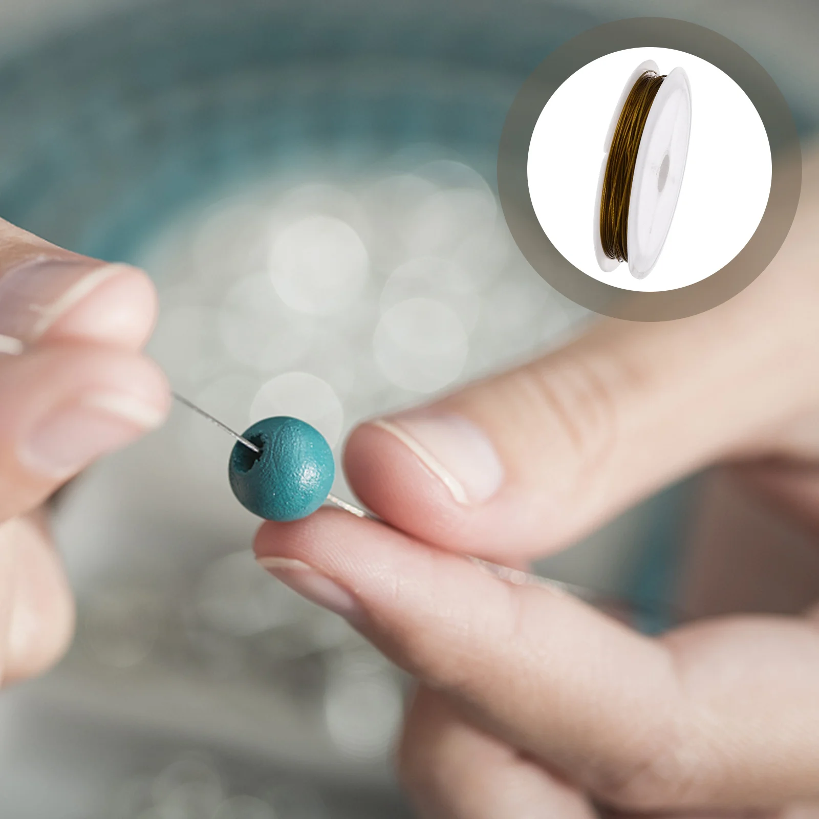 3 rollos de alambre de acero para encordar cuentas, accesorios artesanales, fabricación de joyería artesanal multifunción, decoración artística, alambre de jardinería