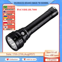 Wurkkos DL70 Scuba Diving Flashlight 13000LM High Power Searchlight IPX8 Waterproof 4*XHP50B LED Lamp 2*26650 Underwater Lantern