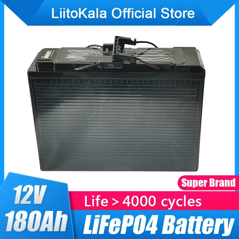 

LiitoKala 12.8v 180AH lifepo4 battery with 150A BMS 12V 180Ah battery for RV Xenon light Solar energy storage Inverter