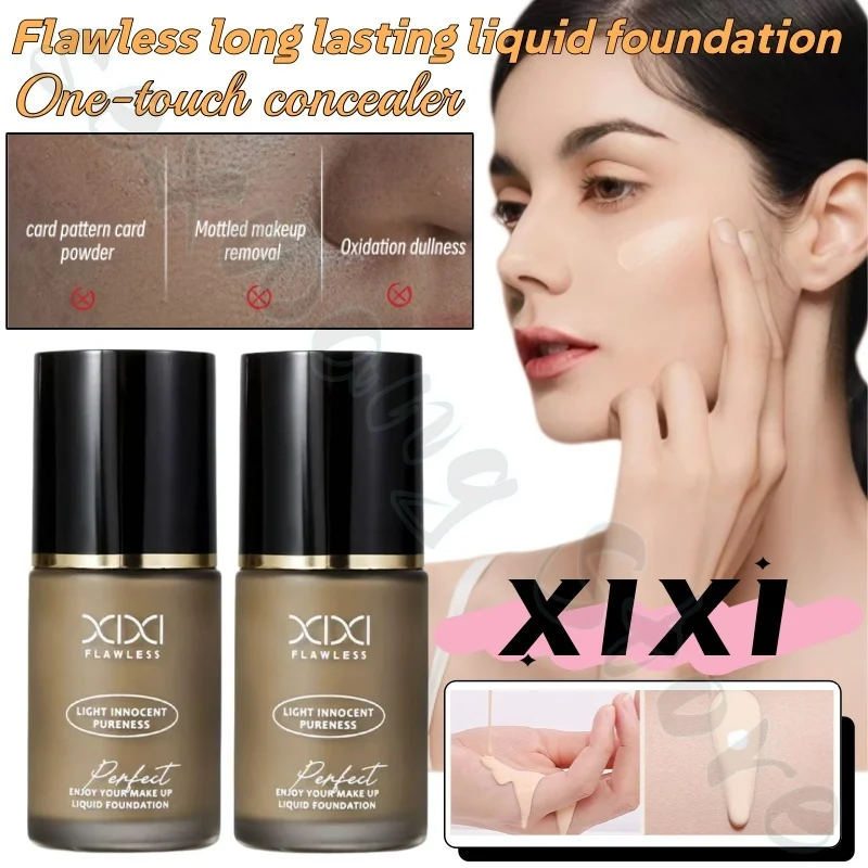 

XIXI Liquid Foundation Moisturizing Concealer Moisturizing Light Thin Invisible Pores Improves Dullness Brightens Skin 30ml