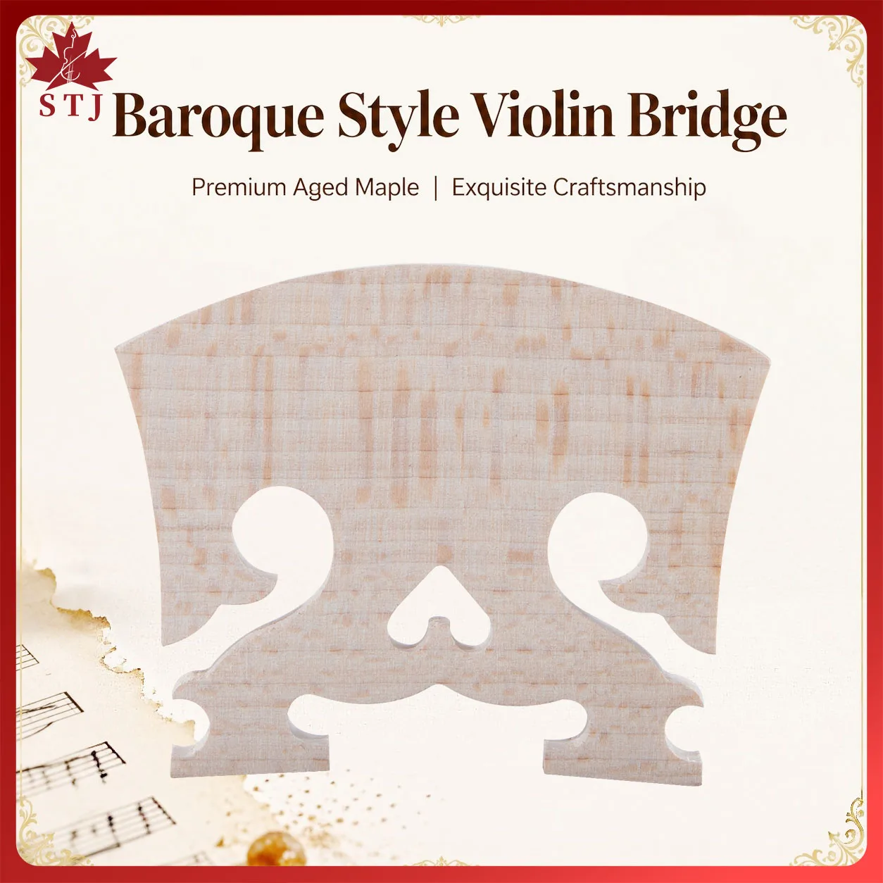 4pcs Violin Bridge 4/4 Violin Bridges Baroque Style Maple Wood Fiddle Bridge Maple Bridge Violin Bridge Part