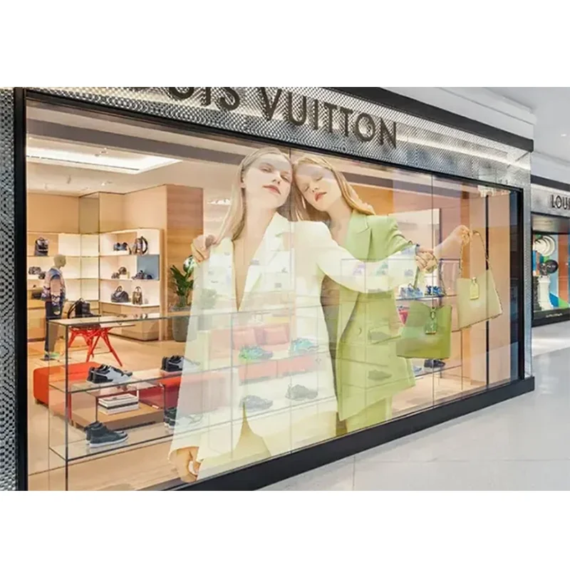 

P3.91-7.81 High Brightness Transparent Glass Led Display Pantalla Led Transparente Panels Screen Led Transparent