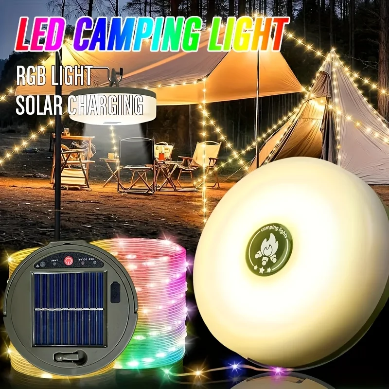 

Гирлянды для кемпинга, портативные фонари для кемпинга, перезаряжаемые, зарядка через USB, водонепроницаемые гирлянды для палаток для кемпинга, Рождества