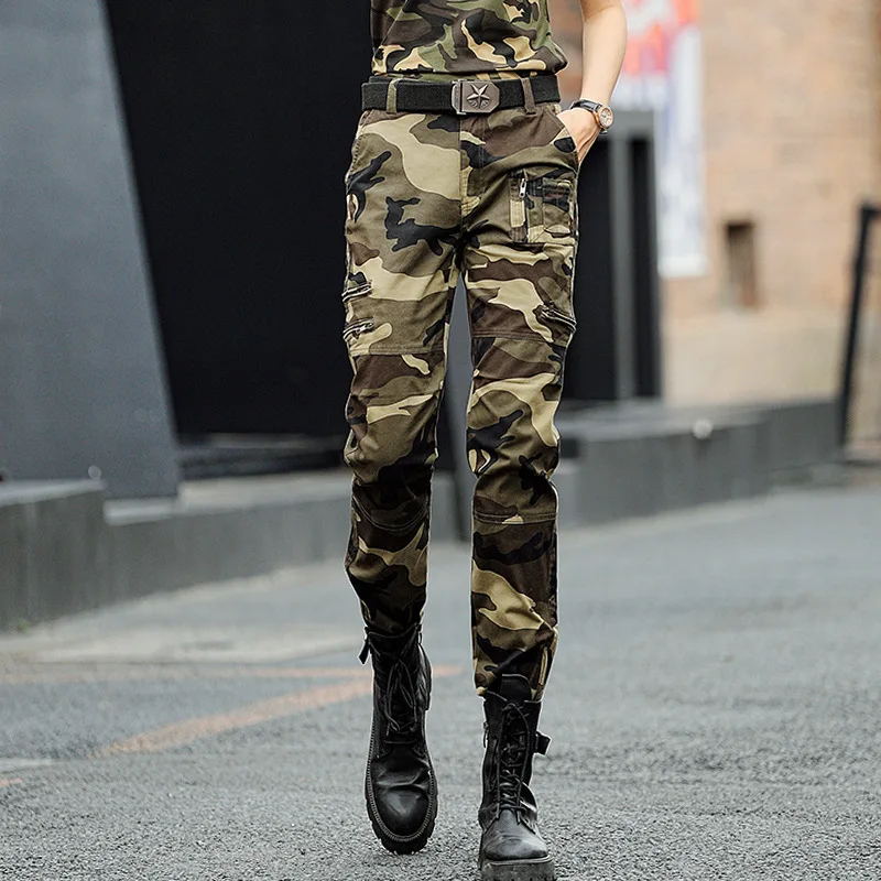 New Women 101 Cargo Pants Military Clothing Tactical Pants Multi-Pocket Cam Cotton Trousers