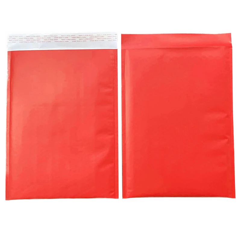 

25/50PC Red Kraft Paper Bubble Envelopes 18x23cm Mailers Padded Shipping Envelope With Bubble Mailing Bag Christmas Red Gift Bag