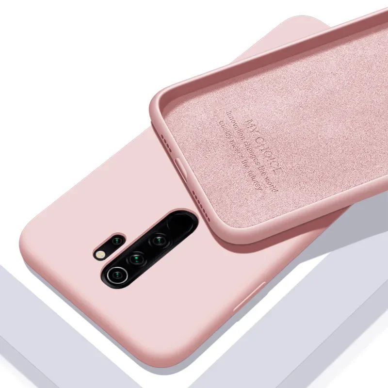 For XiaoMi RedMi Note 9 9s Pro 10 11 11S 10s 10T 9T 8 8T 7 Pro 9A 9C 10C Poco X3 F3 Soft Solid Candy Cover Liquid Silicone Case