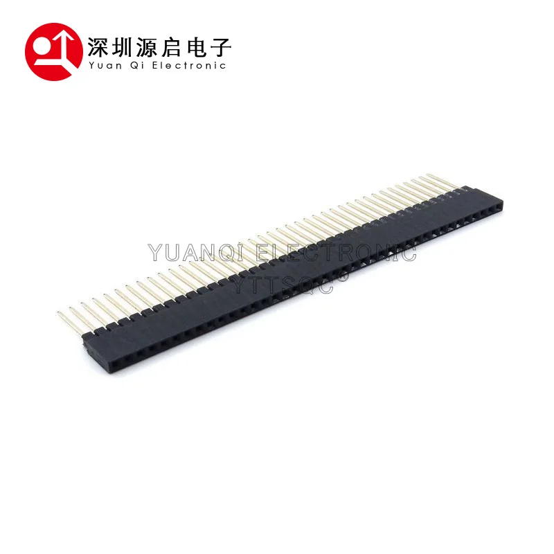 5PCS 1x40 PIN Single Row Straight FEMALE PIN HEADER 2.54MM PITCH Pin Long 12MM Strip Connector Socket 1*40 40 PIN 40P PC104