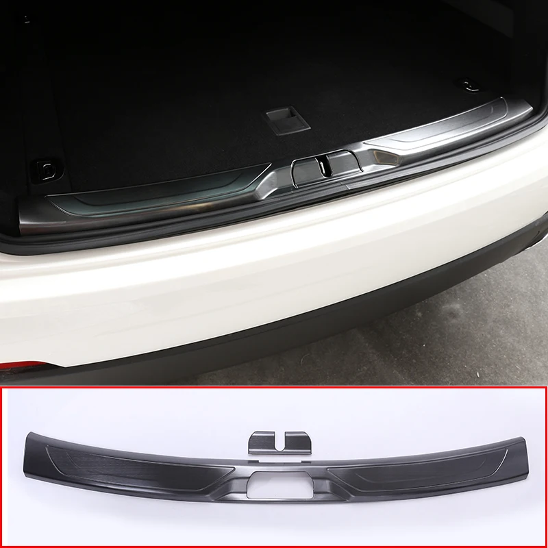 Black 304 Steel Rear Tail Bumper Protector Plate Cover Trim For Maserati Levante SUV 2016 Car Accessories 2 Pcs