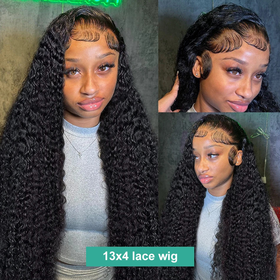 30 32 Inch 13x6 Hd Loose Deep Wave Frontal Wig Brazilian Water Curly Human Hair Wig 13x4 Lace Front Human Hair Wigs For Women