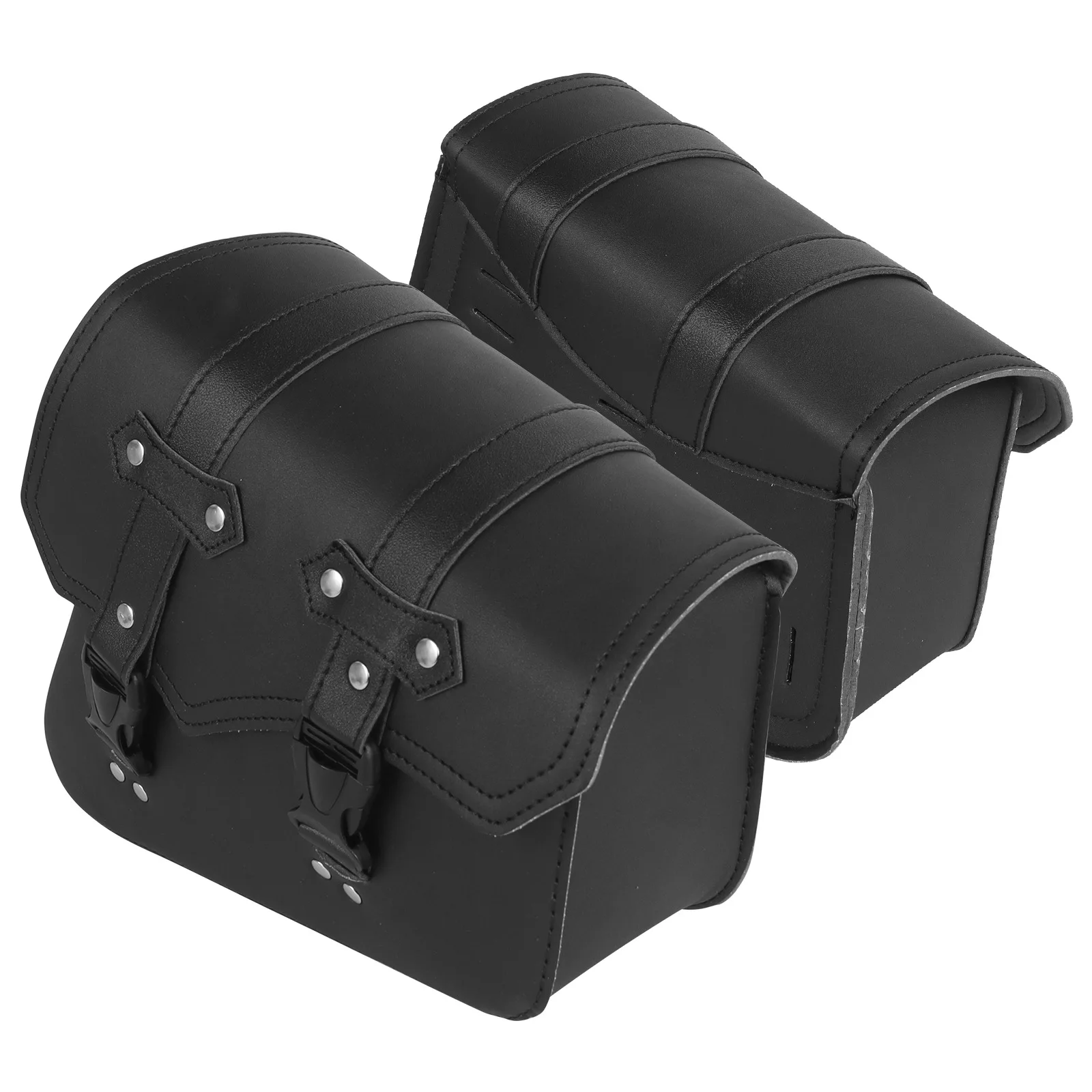 Universal Retro Motorcycle Triangle Saddle Bag, Leather Hanging Pouch With Cup Pocket Wear‑Resistant Storage Fit for Triu mph