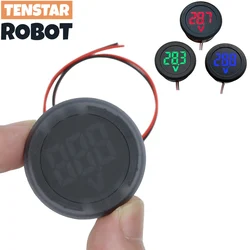 Round DC 4-100V LED Digital Display Circular Two-wire Voltmeter DC Digital Voltmeter Head Display Reverse Connection Protection