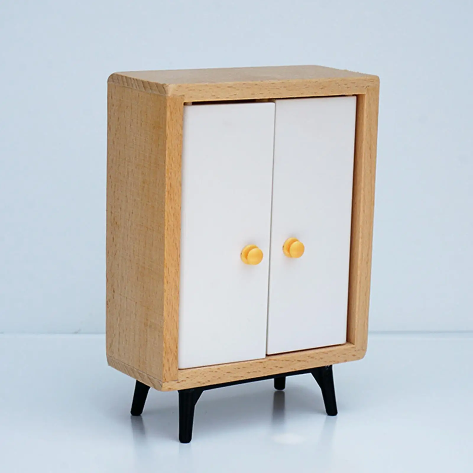 1-12 Puppenhaus-Kleiderschrank, Mini-Schlafzimmerschrank, Spielhaus, dekorative Szenen-Foto-Requisite, Mini-Holzmöbel, Miniaturmöbel